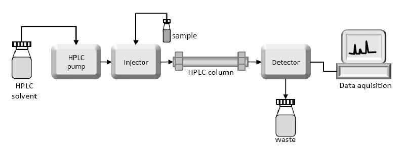 Components of a chromtographic process.